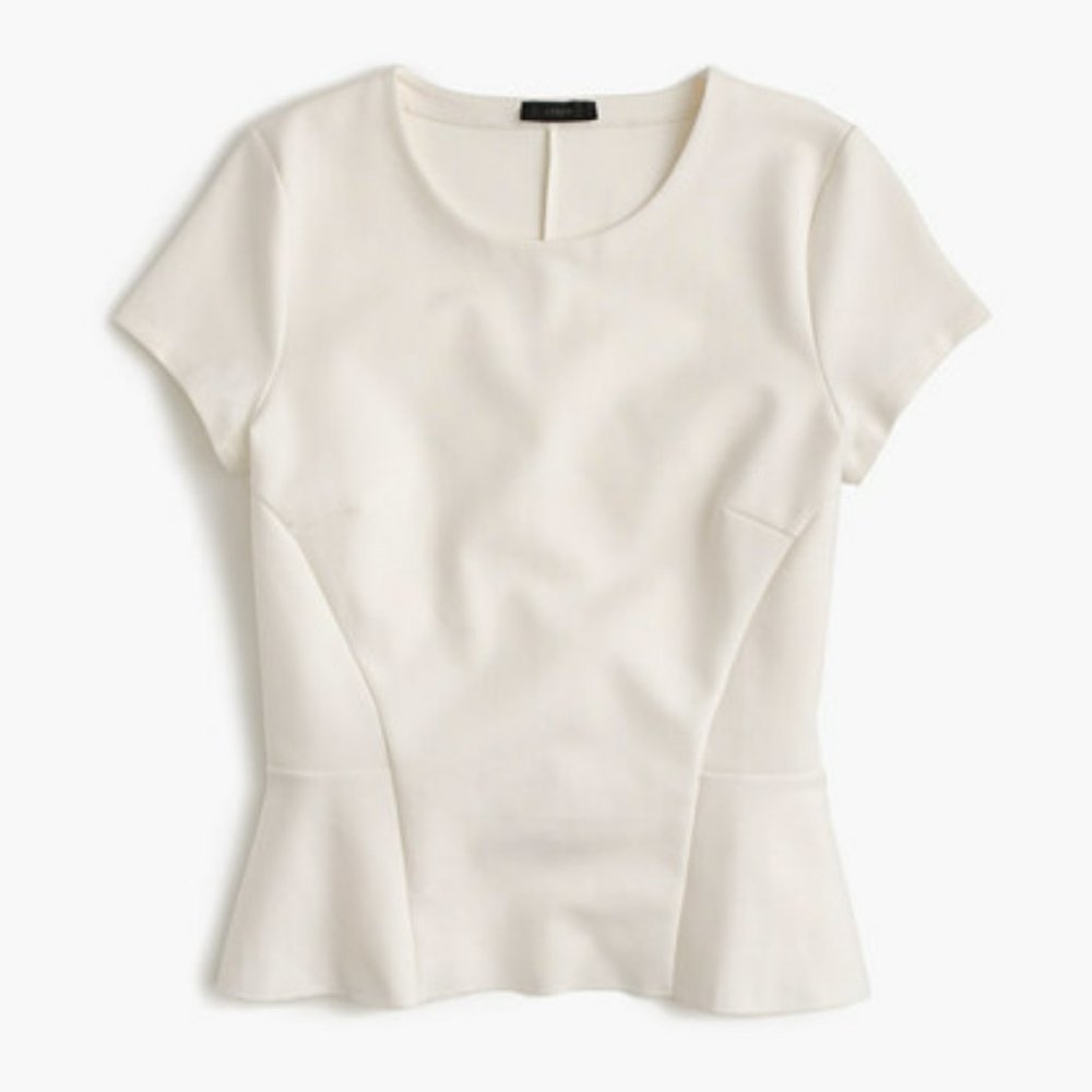 J.Crew Structured Peplum top size L